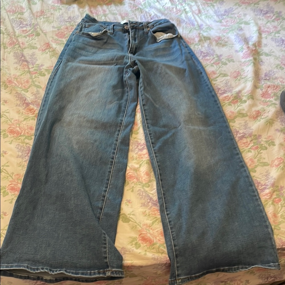 Women's Blue Wide-Leg Jeans